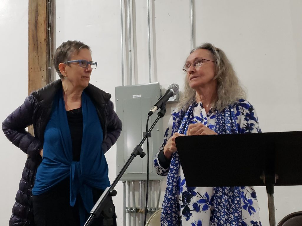 Maureen Owen and Barbara Henning reading in Tucson, Arizona